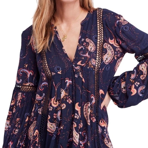š¼HOST PICKš¼Free People Just The Two of Us Paisley Tunic/Dress - Picture 3 of 13